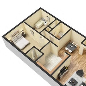 Spacious two bedroom apartments Large two bedroom apartment available